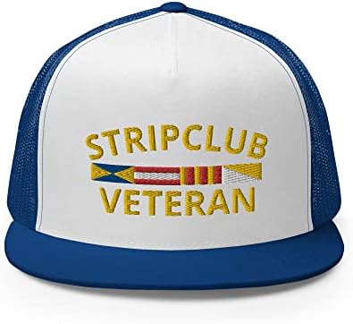 Rivemug striptiz klub veteran Premium kamiondžija šešir visoka kruna ravna kapica - smiješna dare gag poklon šala