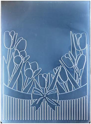 Kwan Crafts tulip Cvjetna vrpca plastične mape za utiskivanje za izradu karata i ostale zanate papira, 10.5x14.4cm