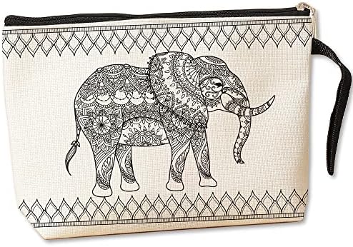 Poklon slonovi za žene, dekor slona, putna kozmetička torba za organizatore za žene, djevojke, vodootporna kozmetička torba za ljubitelje
