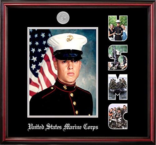 Slike u kampusu MapPT002S Marine Portret Frame sa srebrnim medaljom i otvaranjem pucanja, 8 x 10