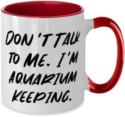 Akvarij koji čuva darove za prijatelje, ne razgovaraj sa mnom. Držim akvarij, koristan akvarij, dvobojna šalica od 11 oz, šalica od