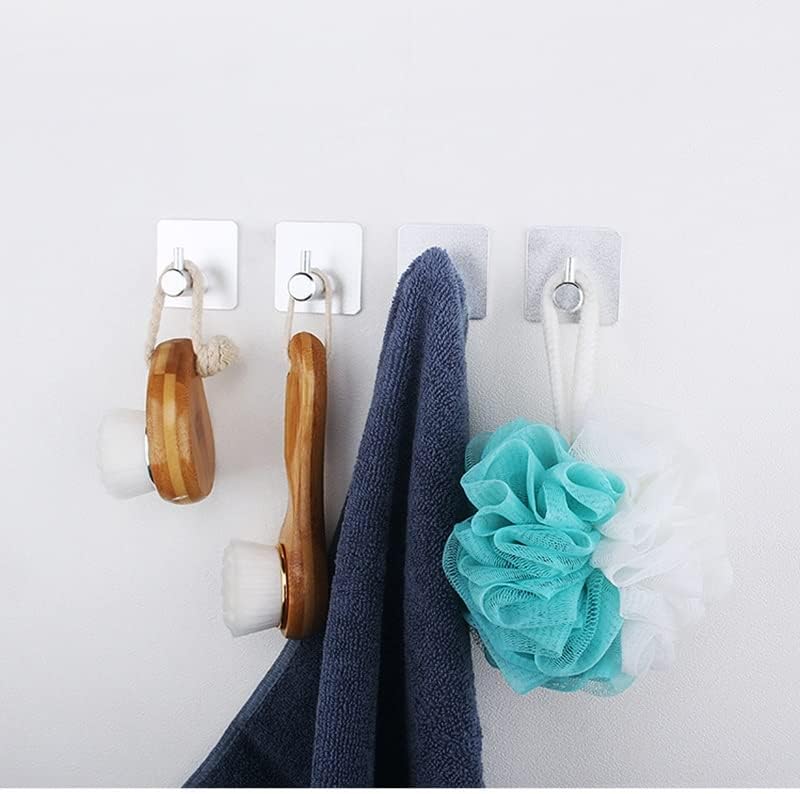 Eyhlkm 10pcs nehrđajući čelik samo ljepljivi zidni kaput nosač nosača za ručnike za ručnike odjeće Odjeća viseći kupaonice