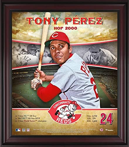 Tony Perez Cincinnati Reds uokviren 15 X 17 Profil karijere Hall of Fame - MLB Player Plaketi i kolaže