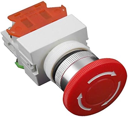Novi LON0167 AC 660V 10A 40 mm Crveni znak za hitno zaustavljanje prekidača Push gumb gljiva gljiva gljiva (ac 660 ν 10A 40 mm rotes