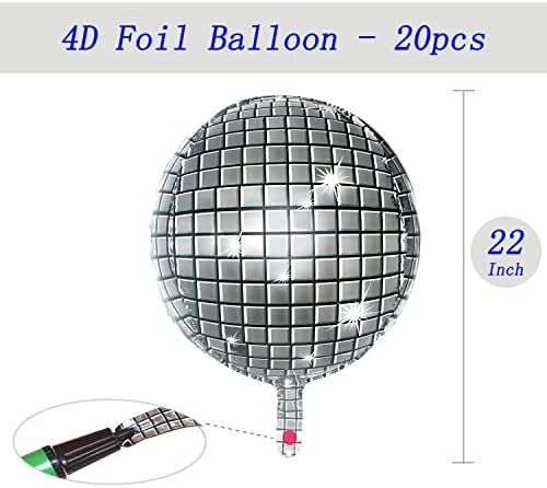 20 pakiranja 4d disko balona | 22 inčni disko folija balon za disko zabave zalihe