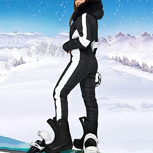 Ženska zimska vanjska sportska kombinezon vodootporna 's uklonjivim ogrlicama za bodysuit vanjski sportski patentni zatvarač modno