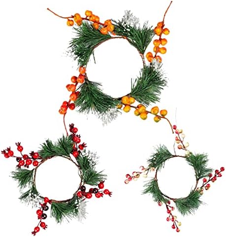 Božićni prsten ručno izrađen ukras realistični živopisni festival ukras DIY Umjetna biljka šipak narančasta