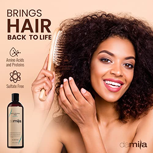 Šampon bez soli i sulfata za kosu tretiranu keratinom i bojom - savršen za oštećenu, frizuru, kovrčavu ili suhu kosu