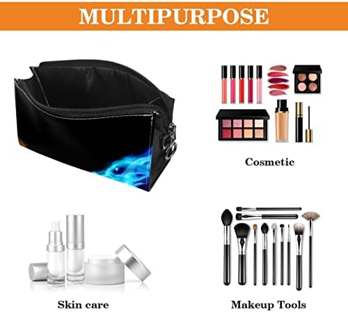 Tbouobt kozmetička torba za žene, torbe za šminku Prostrani toaletni torbica za putovanje, dva zmajeva i vatre