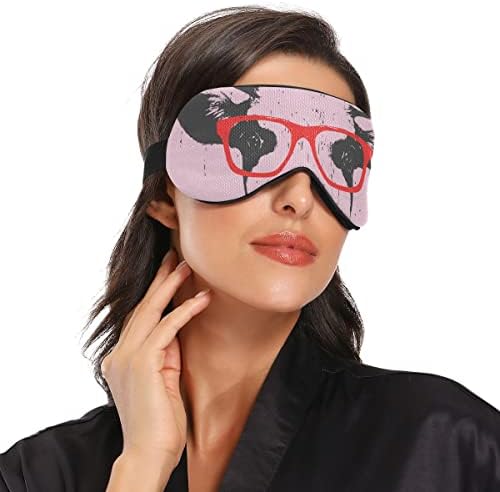 Alaza smiješna krava tiskana životinjska maska ​​za spavanje za žene za muškarce maska ​​za oči za spavanje smiješno crno hlađenje