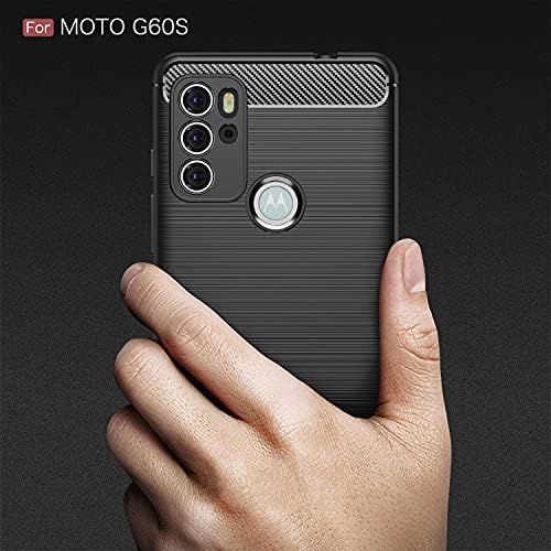 Slučaj Moto G60s, Cruzerlite dizajn tekstura od ugljičnih vlakana pokrova za apsorpciju udara Moto G60S za Moto G60s