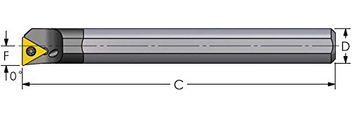 Ultra-dex E08R STFCR2 Carbide Boring Bar da biste zadržali pozitivan TCMT 21,51 na vodstvu od 0 stupnjeva, desna ruka, rashladno sredstvo