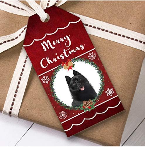 Božićne poklon oznake za pse Schipperke