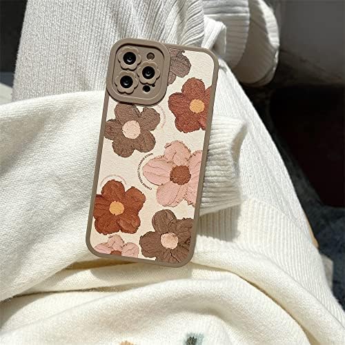Modni cvjetni bočni okvir Telefon za iPhone 12 Pro Max Cover Retro Cvjetovi Slatki silikonski zaštitni slučajevi kompatibilni s Apple