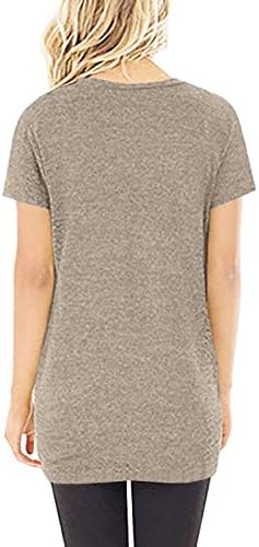 Bluza košulja za djevojčice Ljetni jesen kratki rukavi pamuk duboki v vrat labavi fit opušteni fit Band basic bluza aw aw