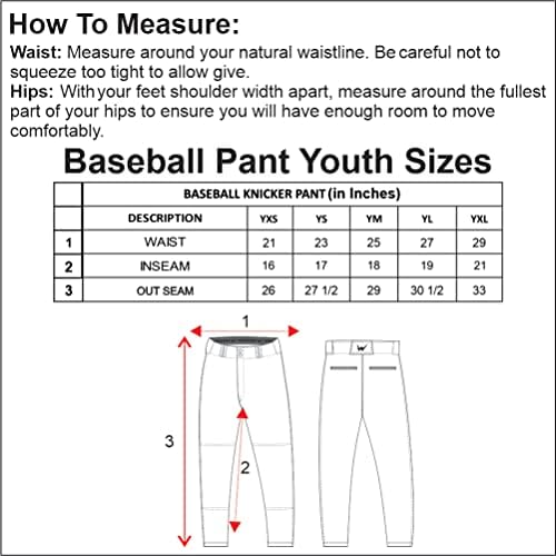 WearCog Boy's Baseball Knicker Pant | Bijela mladost poluologe s fit bejzbol hlačama
