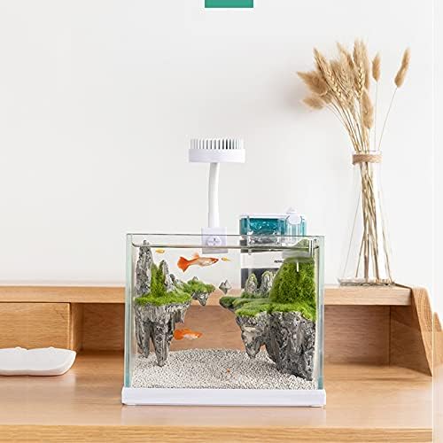 Akvarij ALMOUSE desktop akvarij za dnevni boravak kuće mali stakleni ekološki Zlatni akvarij za ribe