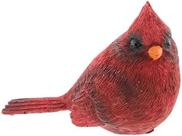 Kolekcija mosta Mala realistična figurica ptica kardinala smola Jedinstvena statua za životinje sezonski dekor doma