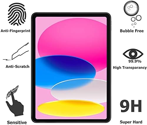 [2 -pack] Epicgadget Stakleni zaštitnik zaslona za iPad 10. generacija 10,9 inča - Temperirani stakleni film / visoka razlučivost /
