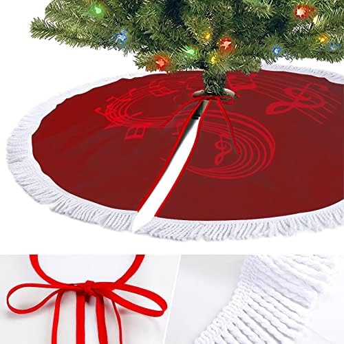 Glazbene note božićno drvce prostirke suknje na naslovnici stabla s resicama za blagdanske zabave božićni ukras 48 x48