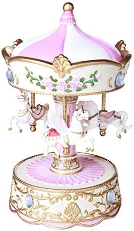 Pacifički poklon fantazija Neverland Unicorns i Pegasus Vintage Carousel Music Box kolekcionarski 8,5 inčni visoki glazbeni igračka