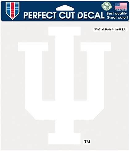 NCAA Indiana Hoosiers savršeno izrezati bijelu naljepnicu, 8 x 8 inča