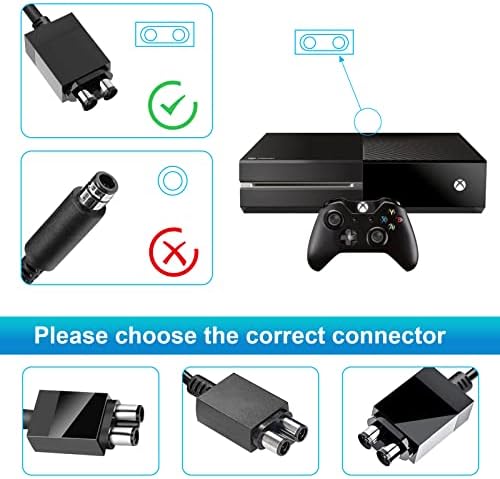 Nadograđeni zidni punjač za Xbox One opeke za napajanje, izmjenični adapter punjač s kabelom za napajanje za Xbox 1 konzolu, US Plug