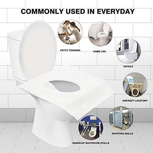 Muranana za jednokratnu toaletnu sjedalu pokriva papir, 50 PC -a za toaletno sjedalo za toaletno sjedalo, za odrasle i djecu, za toaletno