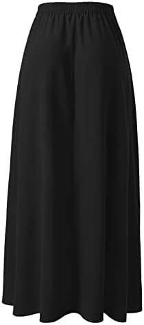 Lepršave plisirane Maksi midi suknje za žene, ležerna ljetna duga boho suknja s visokim strukom, slojevita suknja A kroja