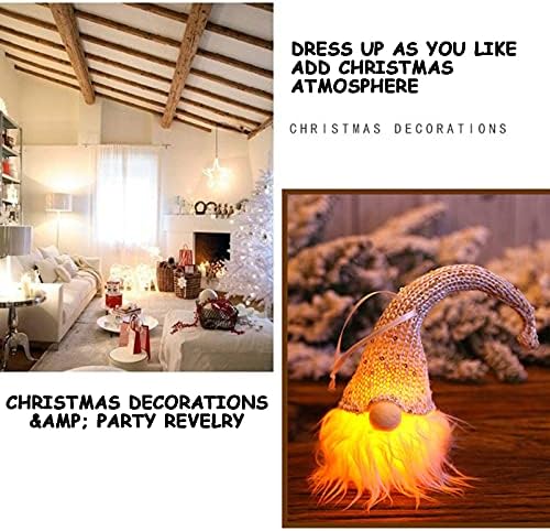 Ručno izrađeni gnome božićni ukrasi, privjesak za božićno drvce, noćno svjetlo, švedski plišani gnome skandinavski Djed Božićnjak viseći