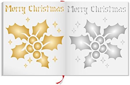 Šablona božićne božikovine, 3,25 m 3,25 inča-dekor za scrapbooking i šablone za kartice za crtanje predloška