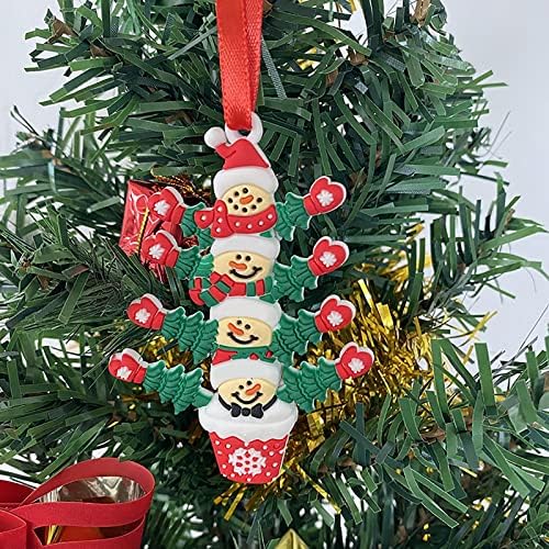 Lončana ime božićno diy stablo privjesak obitelj snjegović privjesak božićni božićni vijenac kuglica