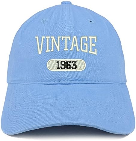 Modna trgovina Vintage pamučna kapa s vezom iz 1963. godine, 60. rođendan, labavog kroja