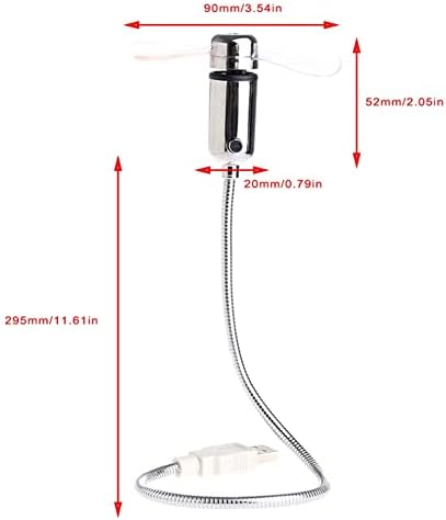 Gigicloud USB ventilator s LED svjetlima, šareni LED ventilator za osvjetljenje USB Mini Fleksibilni ventilator Smiješni USB igrački