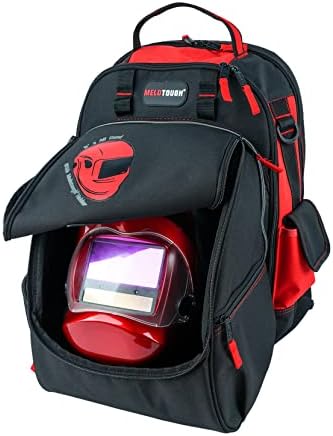 Melotough Alat za zavarivanje ruksak Ekstremni zupčanik s velikim kapacitetom ulov kaciga + kotača kotača vrećica s alatima za teški