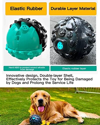 Bardimies pseće kuglice igračke interaktivne za agresivne žvakaće, izdržljive dohvat pseće kuglice kikota kad se mahanja i kotrljaju,