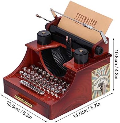 FDIT glazbeni okvir za pisaće stroj, lijepa i izdržljiva osiguranje kvalitete Najbolji poklon Typyriter Music Box s ladicom za kolekcionar
