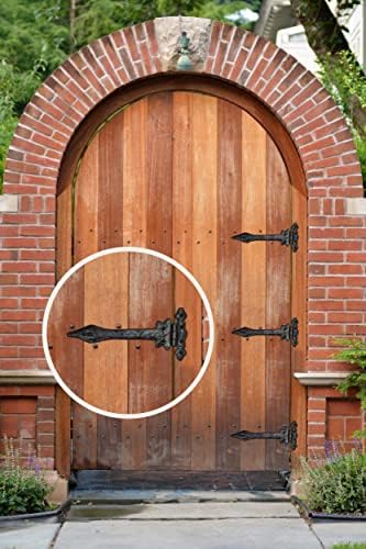 Akatva gumb za zvono na vratima s t šarkom - 2 komada šarke za vrata za drvene ograde teški - zvoni gumb za puštanje - gumb za zvono