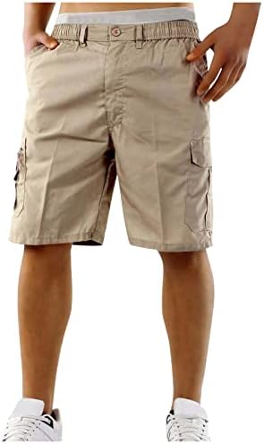 Muške kratke hlače, muški casual teretni kratki elastični struk klasični opušteni fit multi džep vanjski teretni kratke hlače