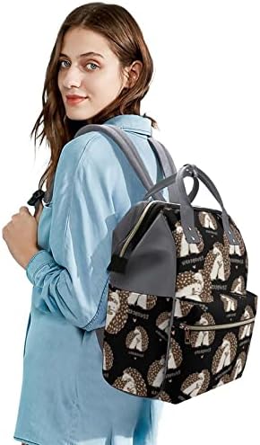 Smiješne zvijezde Slatka jež zagrljaja tiskana pelena vrećica za pelene Bagpack torbe vodonepropusne torba za putničke rame za mamu