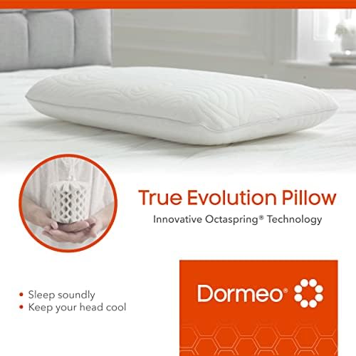 Dormeo True Evolution Bed Jastuk - Ravni jastuk za hlađenje s niskim profilom s tehnologijom prozračive, za želudac i leđa spava