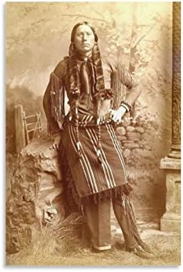 Stara fotografija Indijanca Indijskog ratnika Comanche Chief Quanah Parker zidne umjetničke slike platno ukras zida dekor doma Dekor