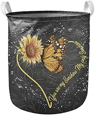 Košare za pranje rublja-ljepota s printom cvijeća i leptira, izuzetno veliki kućni dekor za odlaganje prljave odjeće, sklopiva torba