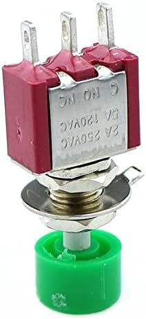 Svapo 1PCS AC 2A/250V 5A/120V 3 PIN SPDT Momentalni pritisak gumba prekidač 1 Ne 1 NC