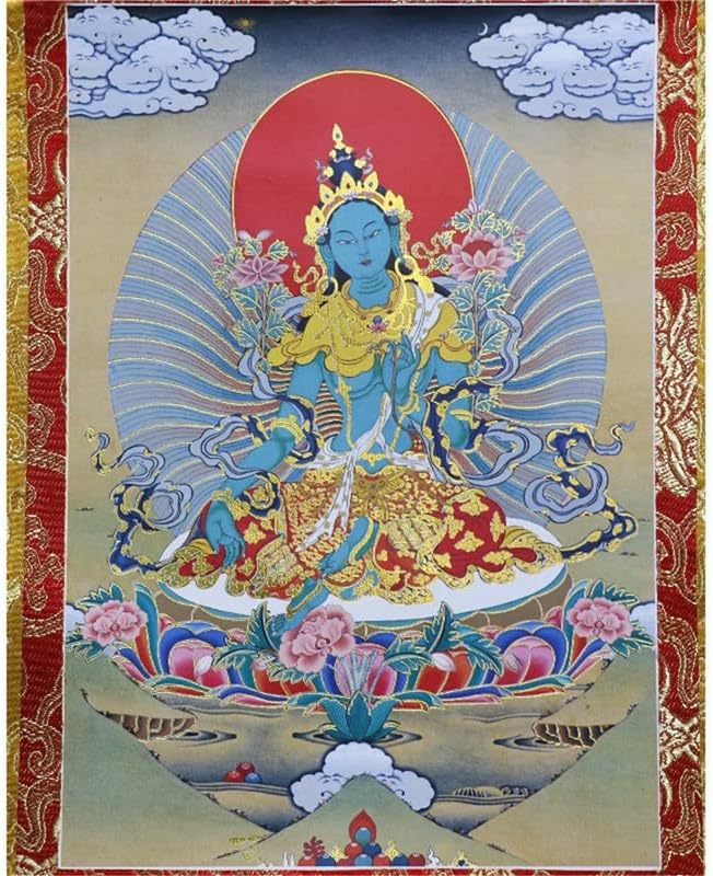 Gandhanra Tibetan Thangka Viseće zid, zelena Tara, Khadiravani, Jetsun Dolma, Budistička Thangka slikarska umjetnost, Thangka Brocade,
