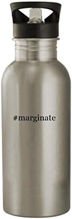 Knick Knack Pokloni Marginat - boca vode od nehrđajućeg čelika od 20oz, srebro