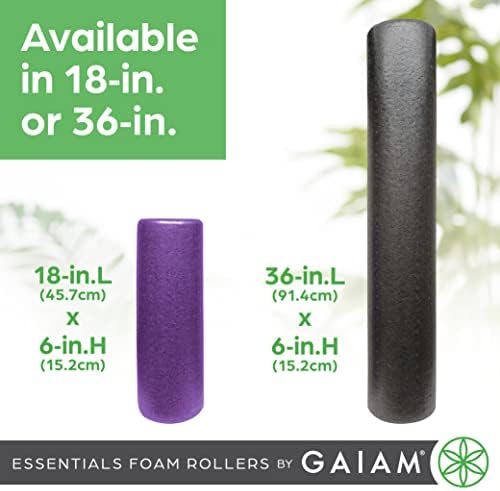 Gaiam Essentials pjenasta valjka, čvrsta masažera mišića s velikim gustoćom za bolove u leđima i mišići