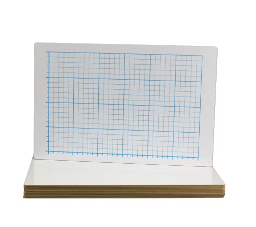 9 x 12 Dvostrana ploča za suho brisanje kvadranta - 1/2 kvadratna skupna klasa od 12
