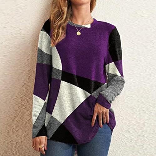 Ženski colorblock Preveliki džemper labav kapci rame ležerno pleteni pulover 2022 jesen pleteni vrhovi s dugim rukavima