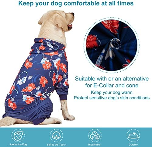 Pidžama za velike pasmine pasa, odjeća za njegu rana / postoperativna odjeća, kombinezoni za pse koji zabrinjavaju kućne ljubimce,